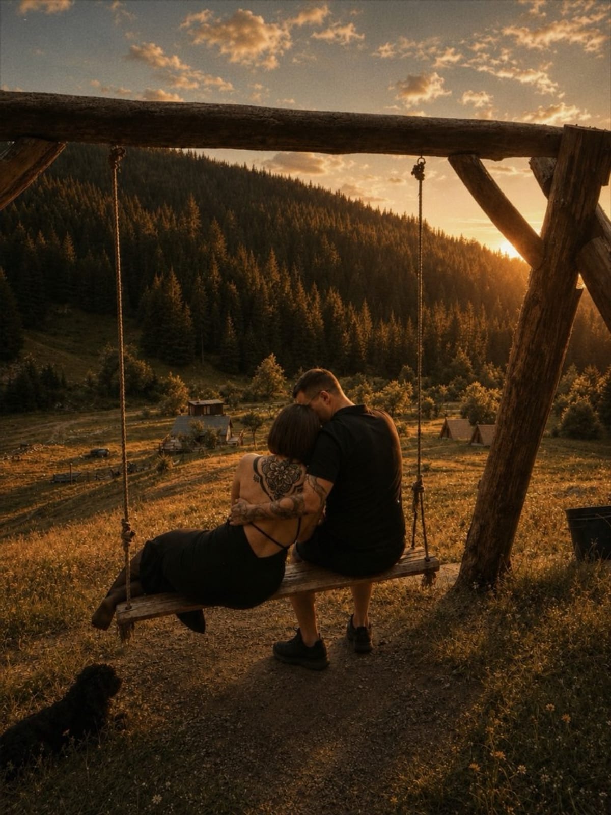 Двойка на панорамната люлка над The Valley