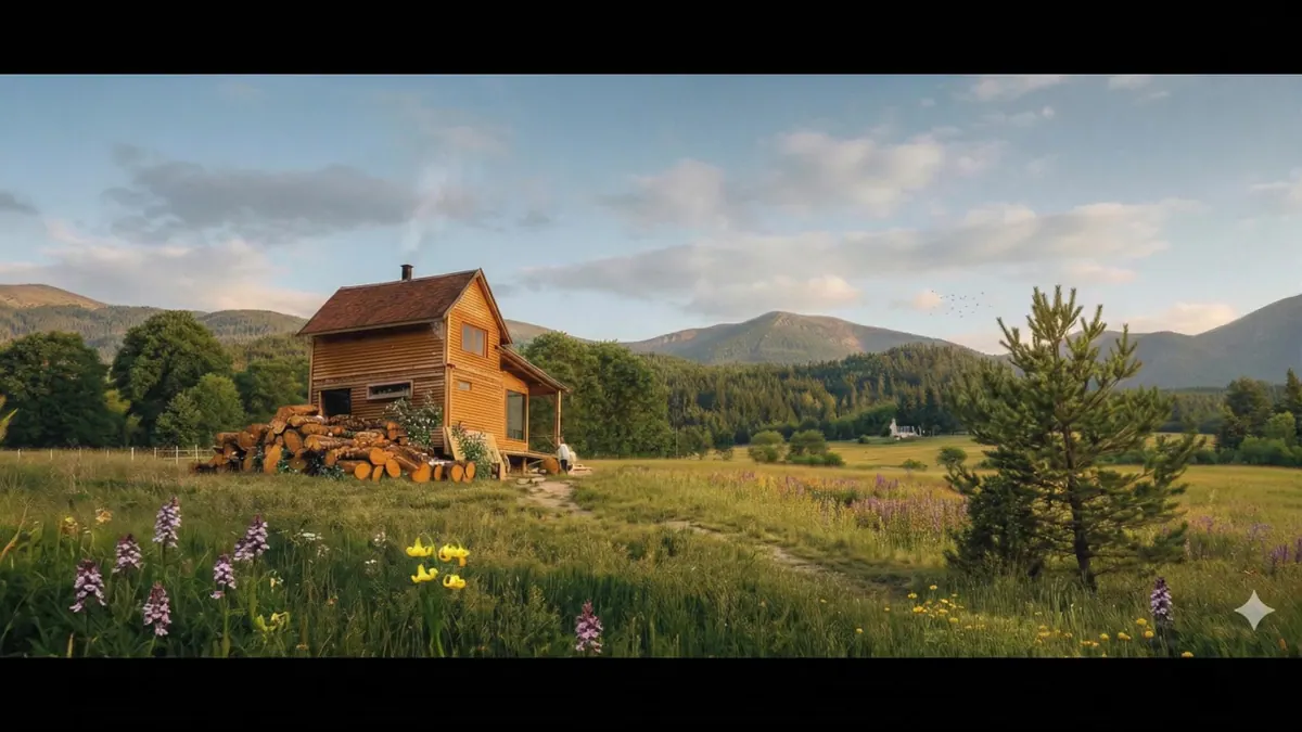 The Cabin сред гората.